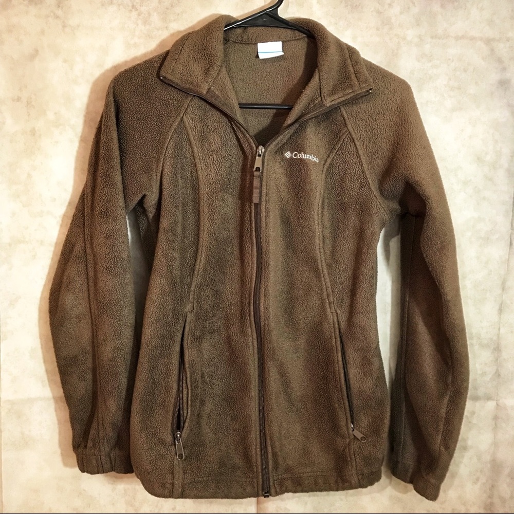 Columbia Brown Fleece Jacket Size Small Women’s